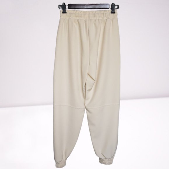 ZARA Ivory Dressy Jogger Pants - Picture 2 of 4